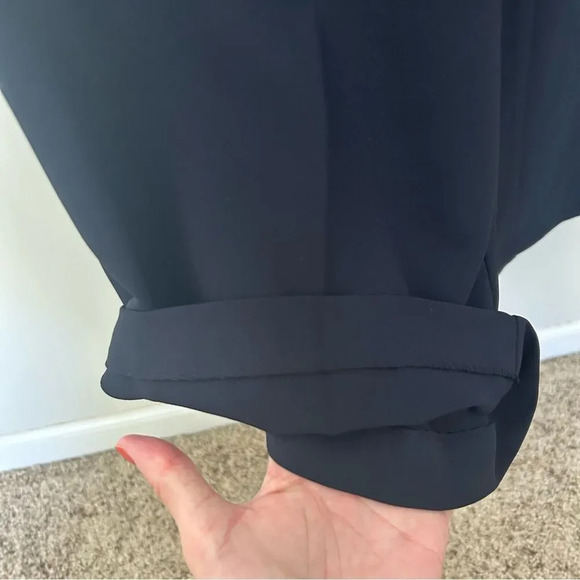 Ted Baker Navy Wide Leg Elastic Waist Trouser Pants Velvet Panel Size 3 (Medium) - Picture 4 of 8